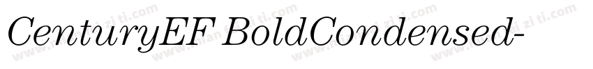 CenturyEF BoldCondensed字体转换